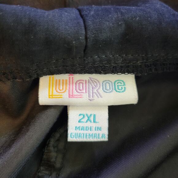 LuLaRoe Black LS Zip Up Hooded Lightweight Jackie Jacket Women's Plus 2XL Pocket - Picture 12 of 13